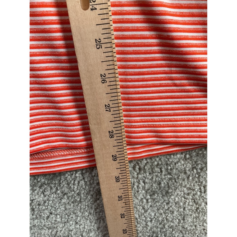 Cutter Buck Oklahoma Striped Polo Shirt Mens XL Orange‎  Short Sleeve Collared - Picture 6 of 6